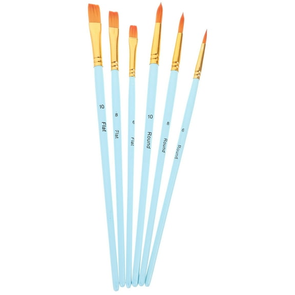 6Pcs Multi-use Paintbrush Nylon Painting Brush Canvas Painting Brush Student Paint  Kit