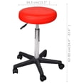 thumbnail image 6 of vidaXL Office Chair Swivel Rolling Stool with Wheels for Office Faux Leather, 6 of 15