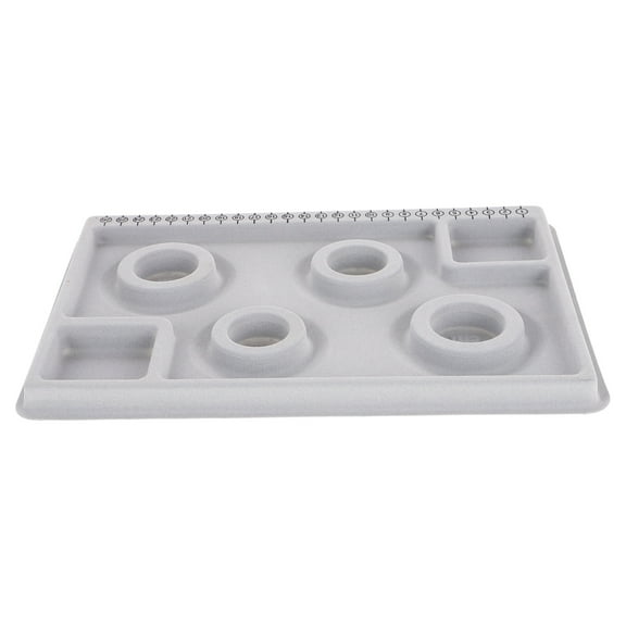 Raindrops Grey Plastic Craft Organizer Tray for Beading, Jewelry Making, and Small Parts Storage