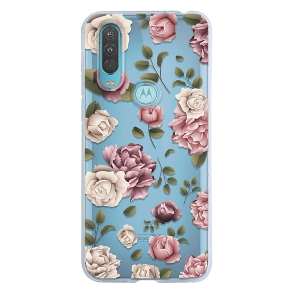 Funda Antigolpes InstaCase para Moto One Action Flores Rosas