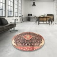 thumbnail image 4 of Ahgly Company Machine Washable Indoor Rectangle Traditional Brown Red Area Rugs, 2' x 4', 4 of 7