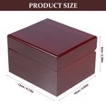 thumbnail image 3 of SHISUYAN 1Set Portable Watch Box Red Rectangular Wood for Men and Women Business Use, 3 of 8