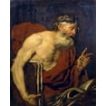 thumbnail image 2 of Langetti, Giovanni Battista 15x17 Gold Ornate Wood Framed with Double Matting Museum Art Print Titled - A Philosopher, 2 of 4