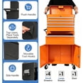 thumbnail image 3 of 5-Drawer Rolling Tool Chest - Detachable Top Toolbox Lockable Wheels and Steel Cabinet for Garage Workshop Orange, 3 of 8