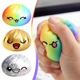 thumbnail image 2 of BESTSKY Jumbo Dumpling Squishies Stress Ball,Soft Tpr Squeeze Toy for Anxiety Relief,Realistic Baozi Pinching Toy for Office and Kids,3.3 Inch, 2 of 14