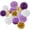 Light Purple Deep Purple White Gold, variant on NestE-Purple White-Gold Party-Decorations Paper Flowers Lanterns - 15PCS Graduation Lavender Tissue Pom Poms Streamers,Wedding Birthday Bachelorette Baby Shower Classroom Hanging Supplies Decor