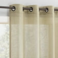 thumbnail image 2 of Archaeo Slub Textured Linen Blend Black Grommet Top Curtain, 52"x63", Sand, 2 of 7
