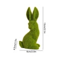 thumbnail image 4 of Yhmxh Easter Bunny Decorations, Resin Moss Bunny Figurines Green Faux Flocked Rabbit for Easter Decor Small Decorative Rabbit Statues for Easter Party Favors Gifts, Spring Tabletop Centerpiece, 4 of 7