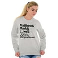 thumbnail image 3 of Matthew Mark Luke John Squad Unisex Plus Fleece Graphic Sweatshirt Brisco Brands 2X, 3 of 5