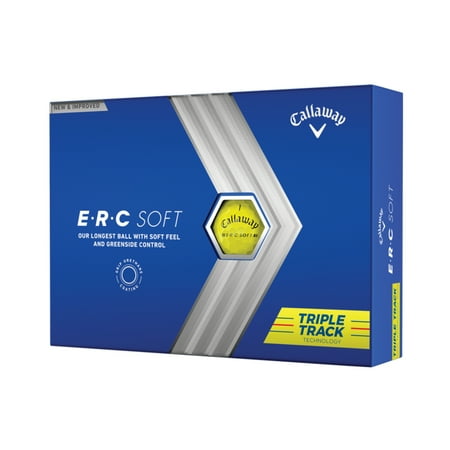 Callaway Golf 2023 ERC Soft Triple Track Golf Ball-Yellow