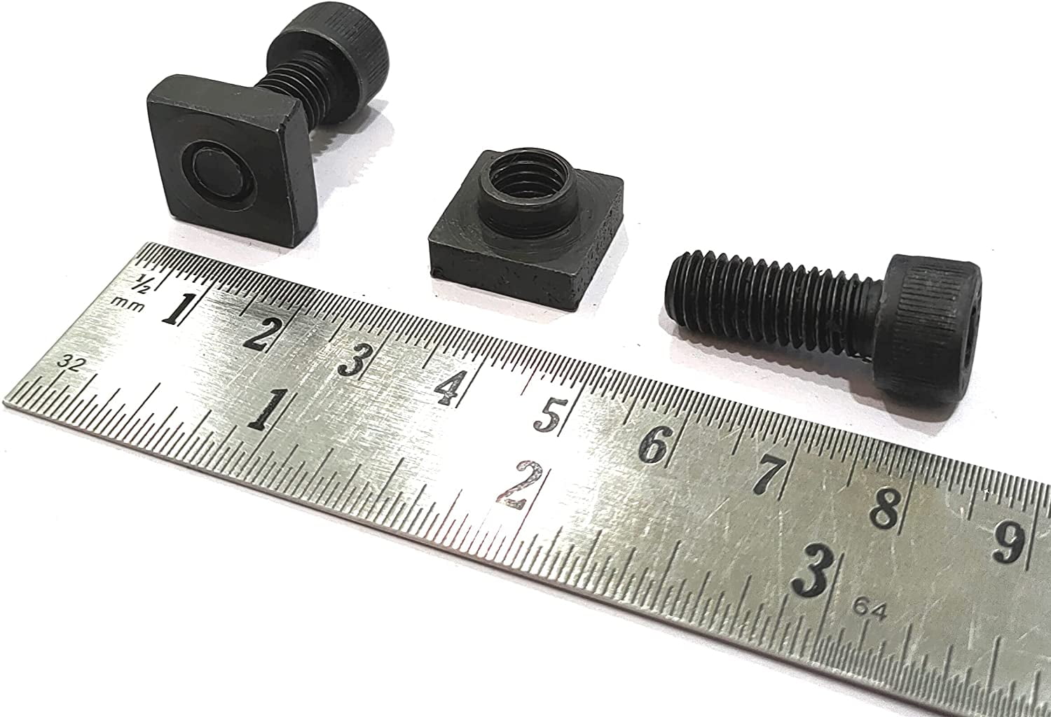 Assorts M8 Thread Bolts & 16 mm Square TNuts Set of 2 Pcs for Clamping