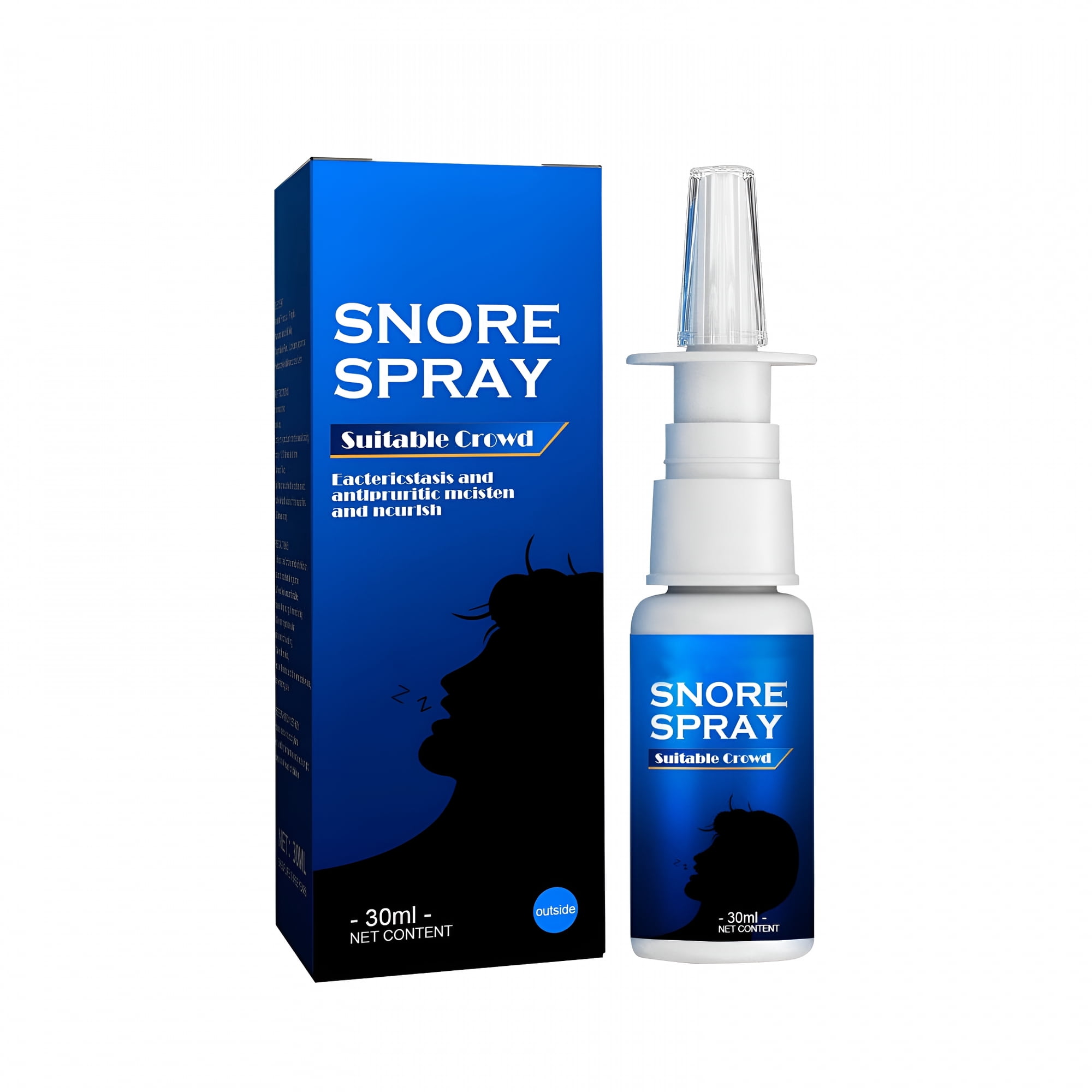QARUN Anti-snoring Spray Herbal Sleep Anti-snoring Spray Men and Women Anti-snoring Spray Nose and Mouth Herbal Anti-snoring Spray Snoring Solution(30ML)