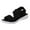 b-Black, variant on 2025 Ladies Solid Color Breathable Earth Spirit Sandals for Women Mesh Fish Mouth Casual Platform Sandals for Women Flat Sandals