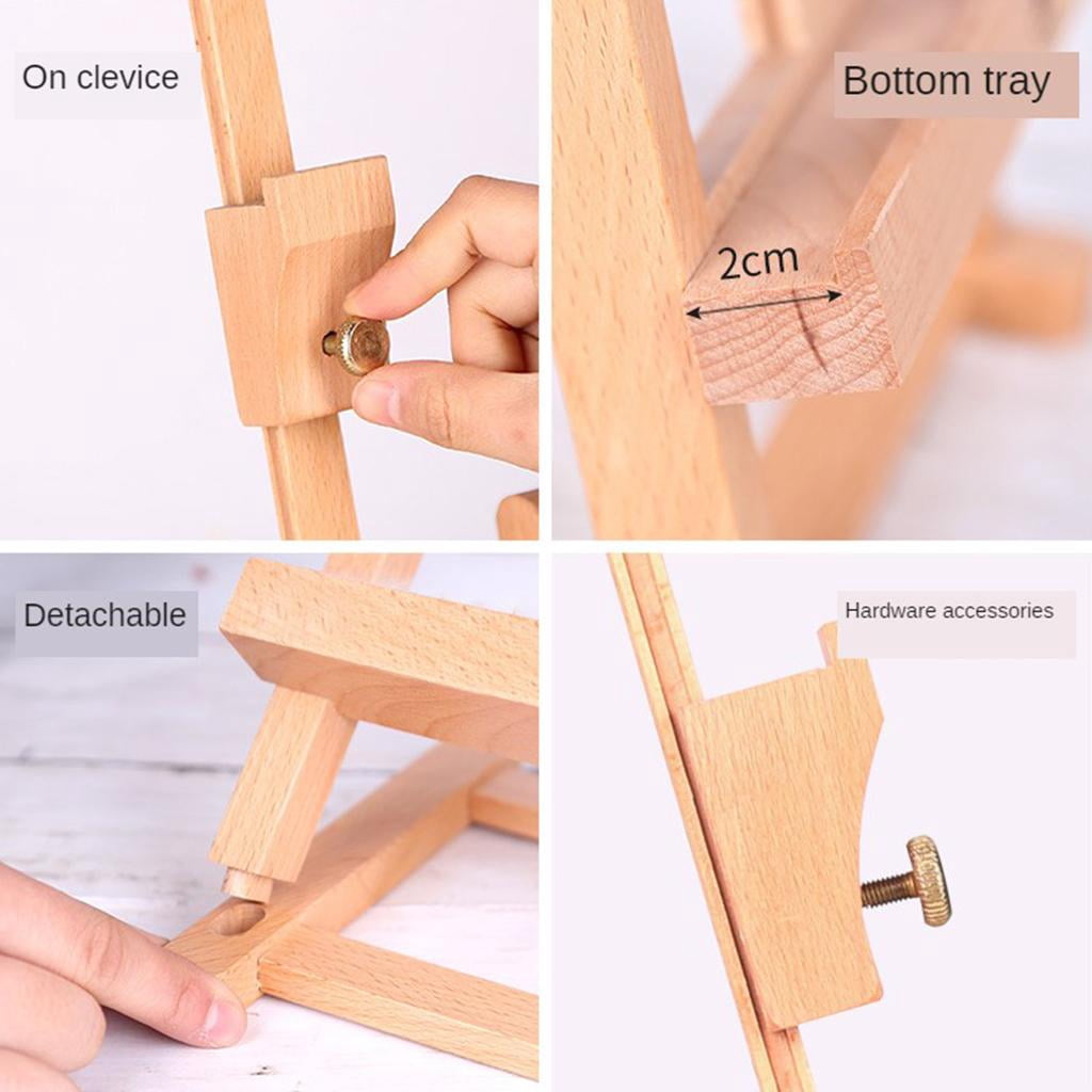 FVDPWYE Small Tabletop Easel Painting Display Art Easel Desktop Easel Adjustable H-Frame Easel Studio Easel Stand, Premium Wood Sketching Easel