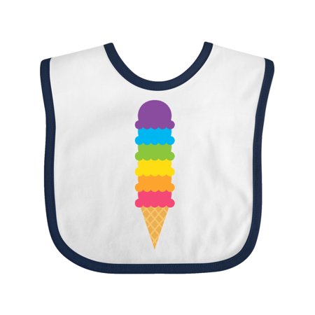 

Inktastic Rainbow Ice Cream 2 Gift Baby Boy or Baby Girl Bib