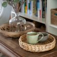 thumbnail image 4 of 2 Pcs Plateau Rond Tressé en Jacinthe d'Eau de Mer Ensemble 33cm + 28cm Bol à Fruits, 4 of 10
