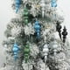 thumbnail image 2 of 6 Pcs Green 4in Finial Drop Christmas Ornament, Finial Ornaments, hanging Christmas decorations, elegant green accents, durable glass material, for bedroom decoration, 2 of 8
