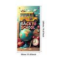 thumbnail image 2 of Colorful Back to School Banner with Apple Alarm Clock and Backpack Elements Backdrop for Classroom Decorations School Party Photography Props Supplies, 2 of 3