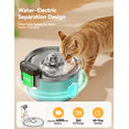 thumbnail image 3 of FeelNeedy Cat Water Fountain Stainless Steel with filter, 118oz/3.5L Wireless Battery Operated Pet Fountain, Automatic Water Dispenser for Cats and Dogs, Silver, 3 of 9