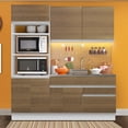 thumbnail image 2 of Cocina Integral Compacta Madesa Lívia (Sin Encimera ni Tarja) Blanco/Marrón, 2 of 9