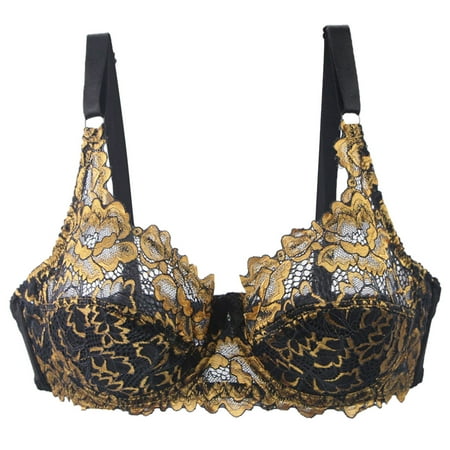 

ZHUASHUM Women Floral Lingerie Padded Push Up Bra