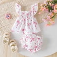 thumbnail image 2 of Splozh Toddler Clothes for Girls Baby Girls' Spring/Summer Bow Print Sleeveless Two Piece Set Baby Clothes White,12-18 Months, 2 of 9