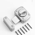 thumbnail image 1 of Cerradura de puerta giratoria de seguridad JM de aleación de zinc con tornillos para puerta de baño 1 pieza plata, 1 of 5