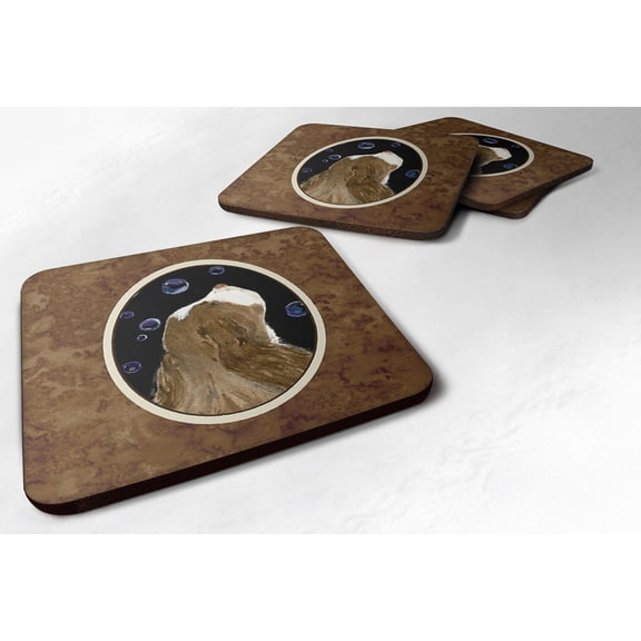 Carolines Treasures SS8941FC Springer Spaniel Foam Coaster Set of 4 3 1/2 x 3 1/2 multicolor
