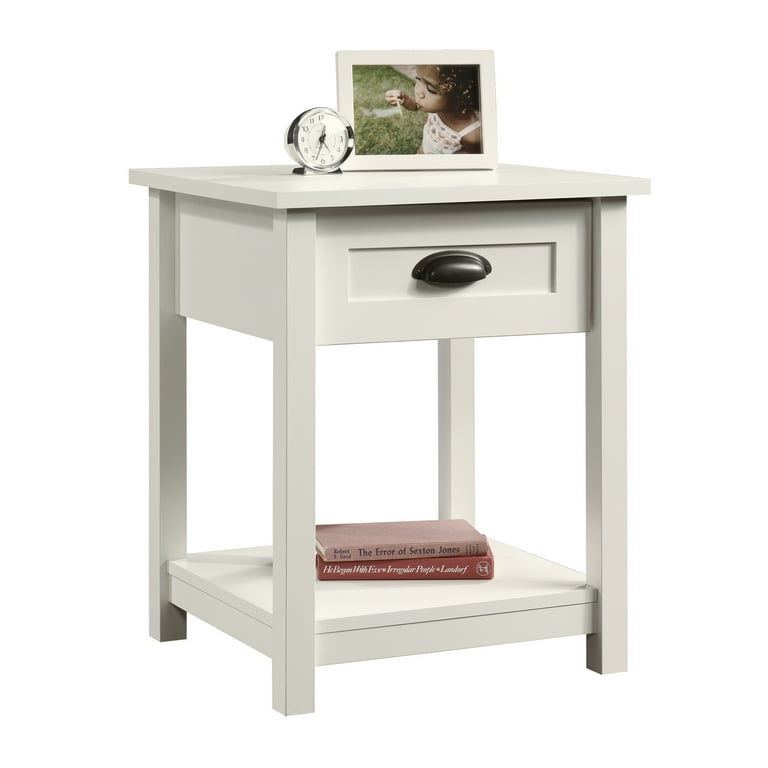 Sauder County Line Nightstand Soft White Finish