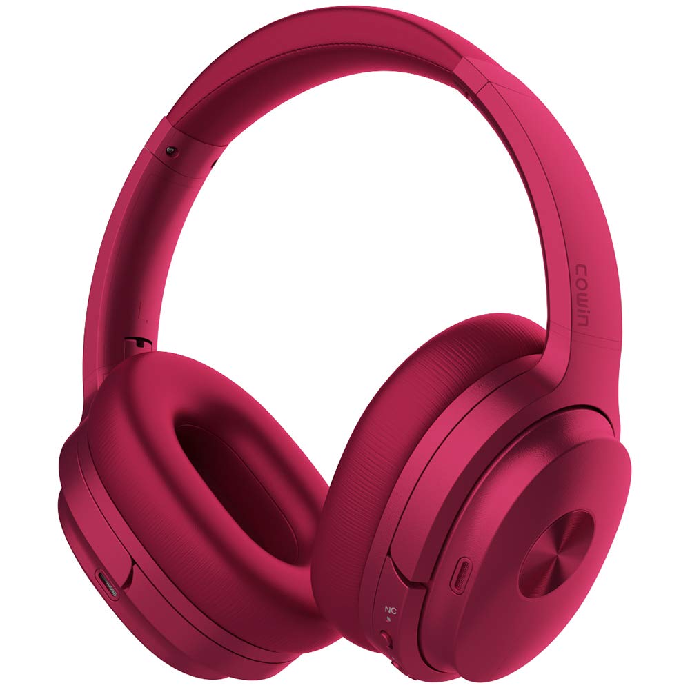COWIN Bluetooth Noise-Canceling Over-Ear Headphones, Red, se7 - Walmart