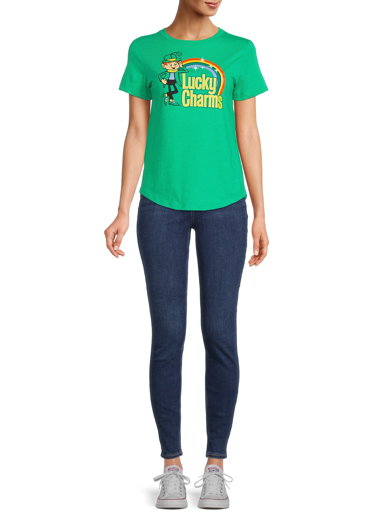 Lucky Charms Juniors Rainbow Short Sleeve T-Shirt