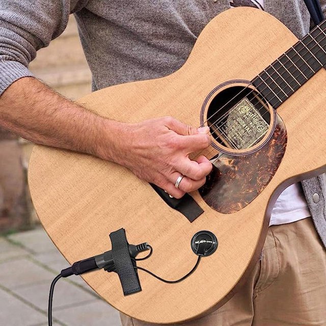 Pastilla de guitarra acústica, pastilla de micrófono de contacto piezoeléctrico para guitarra, ukelele, violín Likrtyny Para estrenar