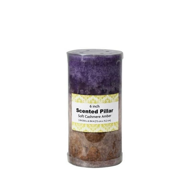 Jeco CPC-3613-12 Bougie Pilier Parfumée Sable 3 x 6 Po, Violet - 12 Pcs
