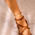 thumbnail image 1 of Fiudx Tobillera de Moda, Diseño de Colgante de Lentejuelas En Capas, Elegantes Cadenas de Aleación, Toque Étnico Único, Accesorio de Verano, Perfecto para Fiestas o Uso Diario, Ideal para Mujeres y C, 1 of 6