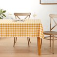 thumbnail image 2 of LA Linen TCcheck60x84-DrkYellowK47 Checkered Rectangular Tablecloth, White & Dark yellow - 60 x 84 in., 2 of 6