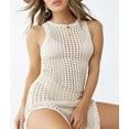 thumbnail image 4 of Bsubseach Women Beach Cover up Crochet Hollow Out Sleeveless Bikini Swimsuit Cover ups Swimwear, 4 of 5