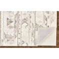 thumbnail image 4 of Palatez Gradient Distressed Diamond Wool Rug, Ivory/Brown, 3ft-6in x 5ft-6in, 4 of 7