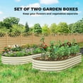 thumbnail image 4 of YYAo Raised Garden Bed,Outdoor Planter Box,7' x 3' x 1' Raised Garden Bed Sets for Gardening with Metal Plant Stakes, Cream White, 4 of 11