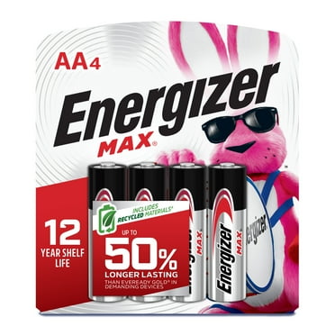 Energizer MAX AA Batteries (4 Pack), Double A Alkaline Batteries