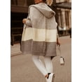 thumbnail image 3 of Cárdigan de mujer, cárdigan largo, sudadera con capucha, holgado, cálido, otoño, chaqueta de invierno, abrigo con capucha, 3 of 5
