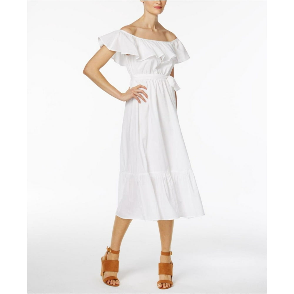 white cotton midi