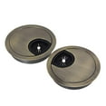 thumbnail image 1 of VONKY 2Pcs 60mm Computer Desk Table Grommet Cable Port Wire Hole Cover Bronze, 1 of 9