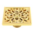 thumbnail image 4 of Solución de drenaje eficiente Desagüe de piso de cobre inodoro para duchas doradas y lavadoras, 4 of 8