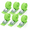 Green, variant on 6Pcs 1 in x 8 ft Lashing Straps Cinch Straps Luggage Cargo Tie Down Straps Adjustable Cam Buckles Car Roof