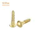 thumbnail image 3 of Uxcell Wood Screws M5 x 20mm Slotted Round Head Brass Self-Tapping Screw WoodWorking Screw 10 Pack, 3 of 6