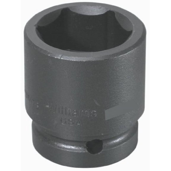 1-1/2" x 1/2" Drive 12 Point Shallow Supertorque™ Socket, Black Industrial Finish. Suitable For Impact Use. Williams® # JHW35548