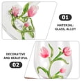 thumbnail image 5 of KAKOWELY 2 copas de licor para fiestas, copas altas para vino, copas con flores pintadas, copas de vino tipo flauta., 5 of 5