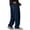 Navy #039, variant on Pants For Men Corduroy Cargo Pants Relaxed Fit Elastic Drawstring Waist Multi Pocket Label Patch Casual Trousers For Work Travel Everyday Wear, 2XL