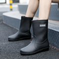 thumbnail image 5 of AUXDIQ Wellington Boots Women Mid-calf Wellies Waterproof Rain Boots Outdoor Garden Shoes, 5 of 6