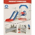 thumbnail image 6 of YUFU 4-in-1 Toddler Slide & Swing Set for Kids Age 1-3 with Basketball Playground Slide Indoor Outdoor Playset, 6 of 8